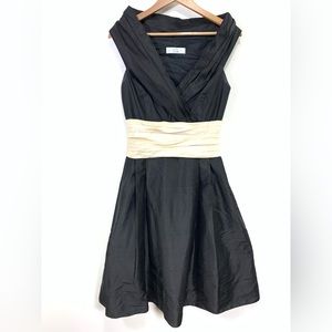 Siri little black dress silk A line ruched size 4 LBD cocktail evening formal